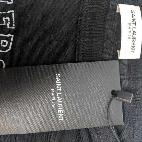 SOLD Saint Laurent Black University Crop T-Shirt - Picture 4 of 6